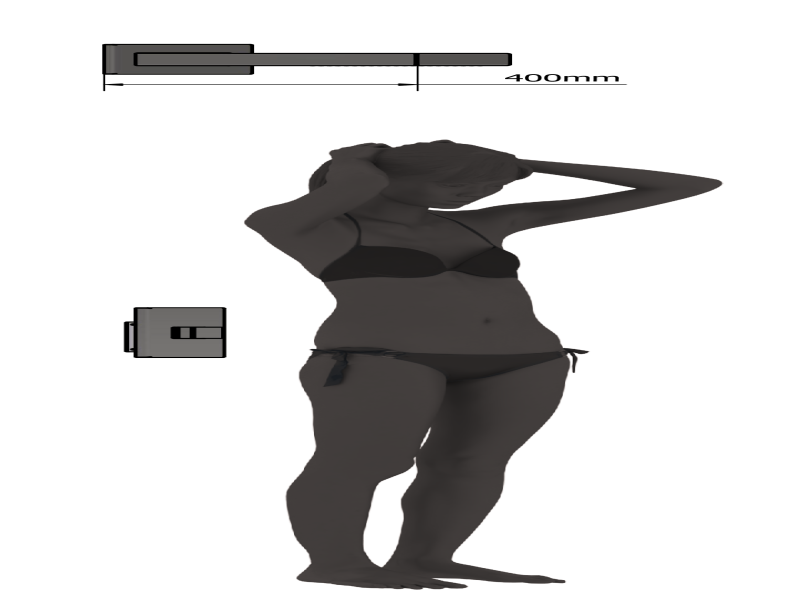 size indication: the model is 180 cm tall