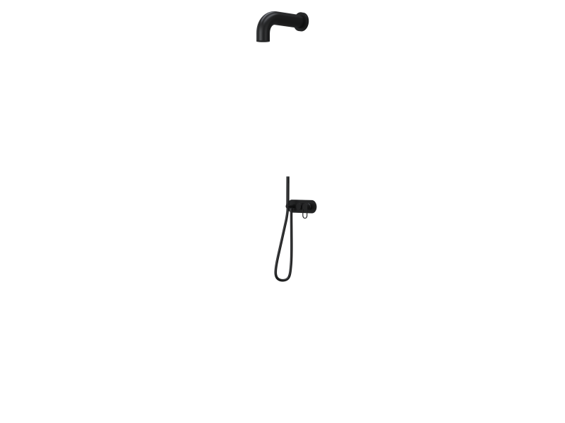 single handle mixer (H&C water) + handshower in black