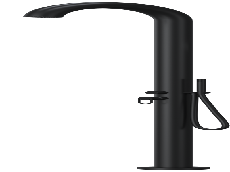 single handle mixer (H&C water) + handshower in black