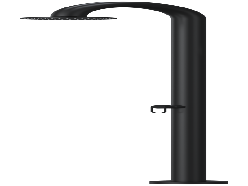 single handle mixer (H&C water) in black
