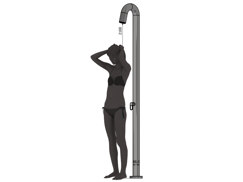 size indication: the model is 180 cm tall